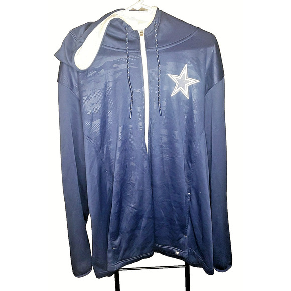 Dallas Cowboy Full Zip Blue Hoodie 2XL - Picture 1 of 4